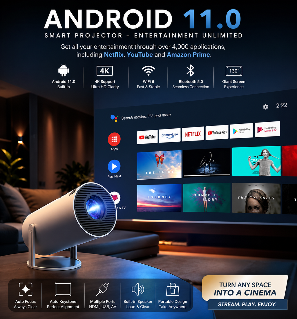 4K ANDROID PROJRCTOR
